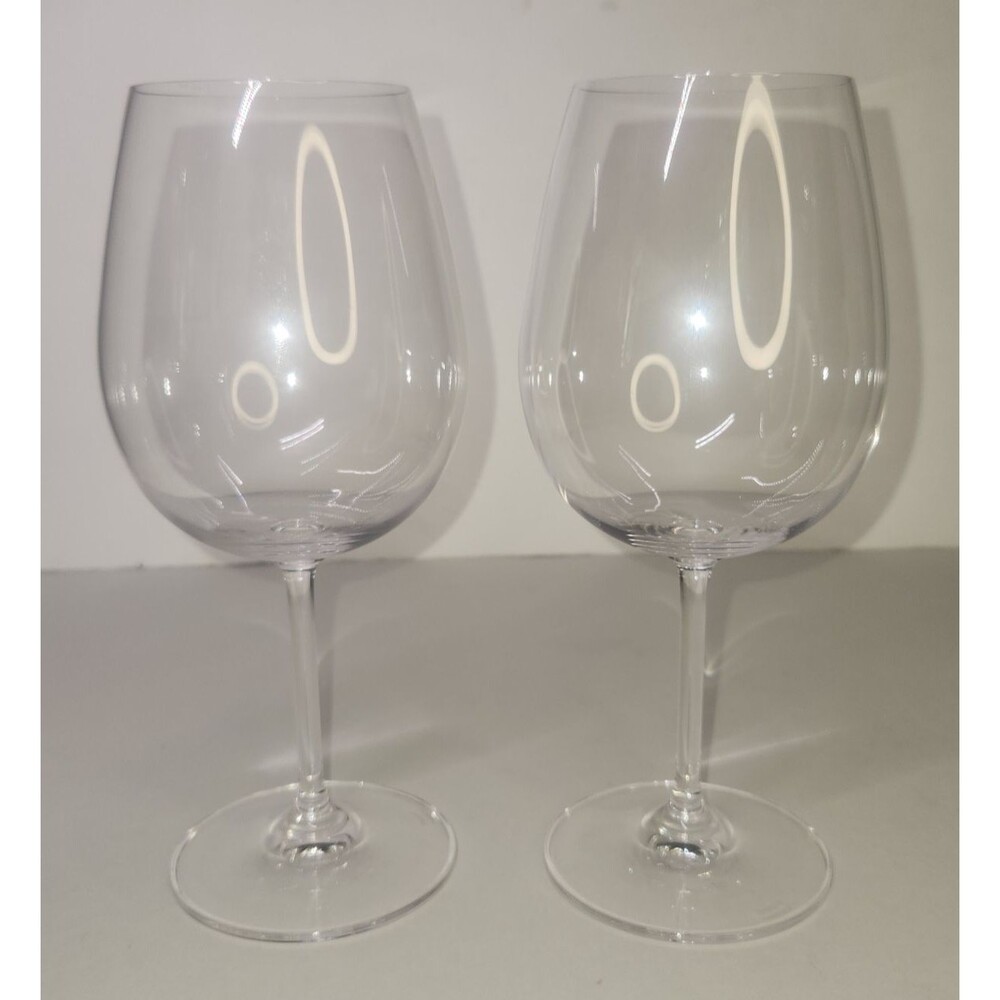 Pair Of Marquis Waterford Crystal Vintage Red Wine Goblets Glasses 8.75" H Set 2